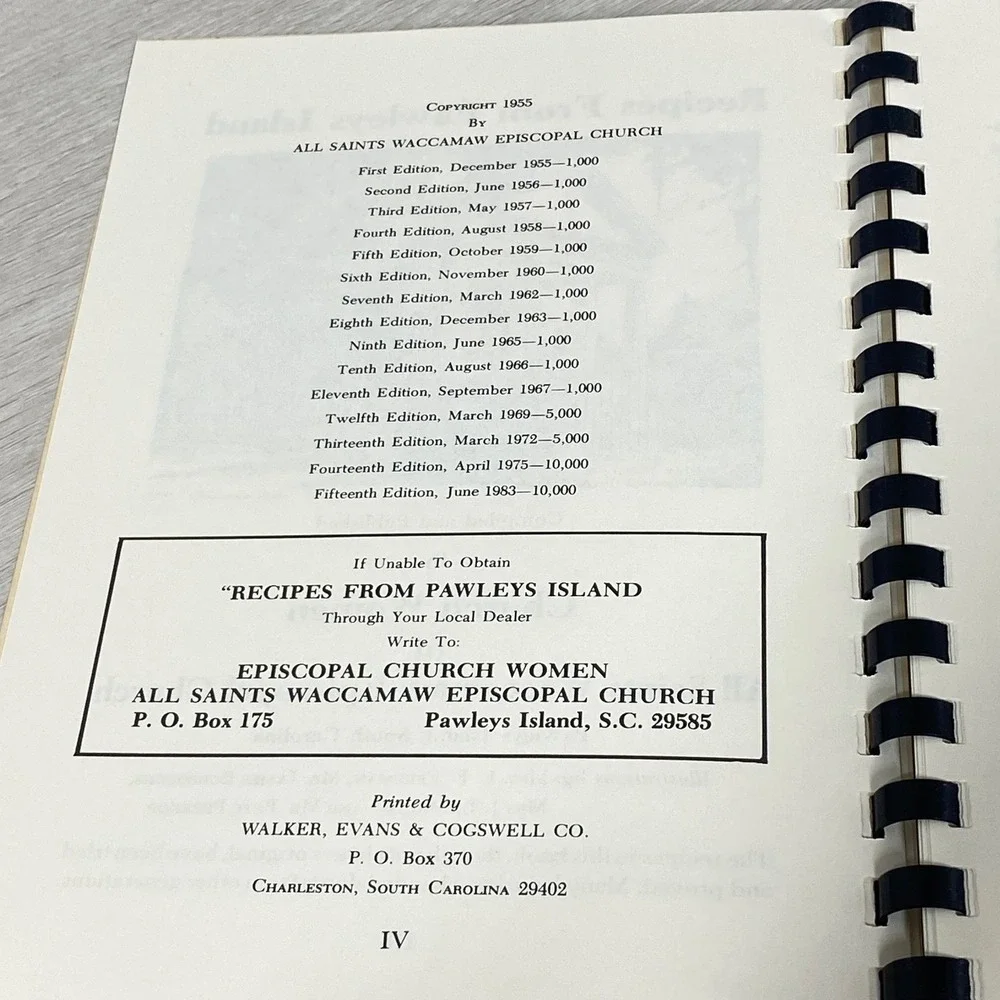Recipes from Pawleys Island Cookbook Revised Edition South Carolina 1983 Vintage